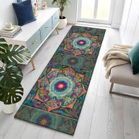 Modernus mandalos kilimas-takelis Neslystantis koridoriaus įėjimo kilimėlis Spalvingas virtuvės grindų kilimėlis Ilgas kilimas prie lovos Namų dekoratyvinis 40x120cm