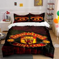 Manchester United logo pattern. Bedding sets Duvet cover sets Duvet covers Pillowcases(1 * Duvet Cover 2 * Pillowcases without duvet insert) 135x200cm