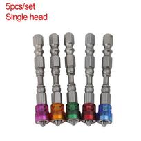 Universalus elektrinis rinkinio gręžtuvas su aukštos kokybės magnetiniu atsuktuvo antgaliu PH2 5pcs/set single head