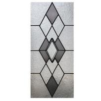 Vintažinė geometrinė lango privatumo plėvelė, vandeniui atspari, daugkartinio naudojimo, blokuojanti UV saulės spindulius, stiklo lipdukas, dekoratyvinis matinis vitražinis statinis lipdukas