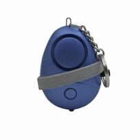 Portable Loud Siren Personal Alarm Egg-shaped 130dB Sound Emergency Alarm LED Flashlight Security Protection Girls mėlyna