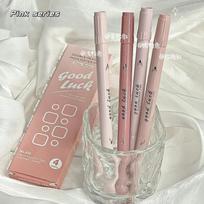 4pcs/Set Highlighter Pen Kawaii Double Head Candy Color Markers Fast Dry Fluorescent pens pastel School Stationery Supplies rožinė
