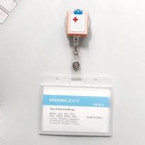 1Pc Retractable Badge Holder Reel Nurse Exhibition Card Holder Doctor ID Card Chain Clips School Student Office