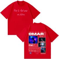 Reperis Omar Courtz Por Si Manana No Estoy Albumo Turo 2026 Spausdinti Marškinėliai Vyrams Moterims Mados Vintažiniai T-shirt Hiphop Laisvalaikio T-shirtai S