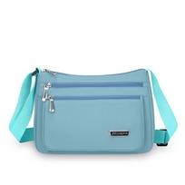Lightweight Shoulder Messenger Bag Multi-Layer Middle-aged Women's Nylon Bag  College šviesiai mėlyna spalva