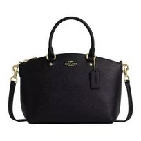 COACH Sadie 30 gold hardware crossbody saffiano leather handbag large women's black juoda