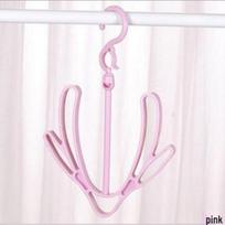 Windproof Foldable Shoe Drying Rack Hanger for Balcony - Multi-Purpose Drying Solution OPP Bag/Individual Packaging rožinė