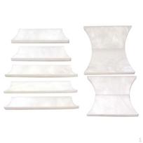 White Mother of Guitar Block Fingerboard Fretboard Markers Inlay Material Set 1.5mm/0.05'' Thickness