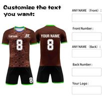 Custom Team Soccer Jersey Set with Personal & Number, Breathable Fabric, for Youth & Adult Sports Teams S