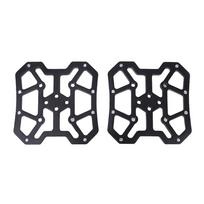 2pcs Aluminum Alloy Bicycle Clipless Pedal Platform Adapters for SPD KEO Pedals juoda