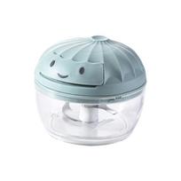 Manual Garlic Chopper Handheld Food Processor Mini Vegetable Grinder with Stainless Steel Blades for Kitchen Use One Size mėlyna