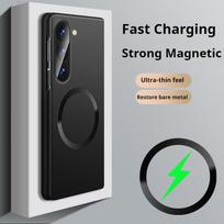 Ultra Thin Matte Metallic Paint Fold For  Magnetic Case For Samsung Z Fold 7 6  4 3 ZFlip 7 6  4 Wireless Charge Cover For Samsung Galaxy Z Fold4