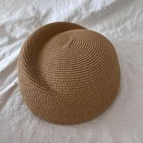 Women Stewardess Berets Hat Vintage Pillbox Hat New Fashion Summer Straw Teardrop Hat Airline Flight Attendant Uniform Handmade M 56-58cm chaki