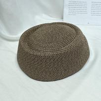 Women Straw Cap Summer French Beret Hat Woven Sun Hat Church Derby Party Fedoras Hostesses Pillbox Hat Millinery Fascinator Base ruda