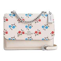 Coach Klare 22 Floral Print Pebble Leather Shoulder Crossbody Bag Small Women Bags Silver Multicolor CT831-SVCAH Basic Set (Bag+Dust Bag)