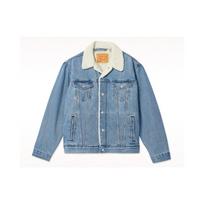 Levis Fashionable Versatile Faux Shearling Casual Comfortable Denim Jacket Unisex Jackets 16365-0287 XS