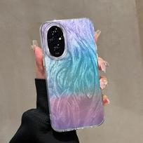For Honor 400 200 Pro Lite X9c X9a X8a 5G Advanced Sensation Gradient Laser Pink Blue Green Butterfly Luxury Back TPU Phone Case Honor X9a