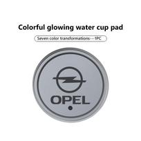 Colorful Water Cup Mat Ambient Light USB Charging Non-Slip Coaster For Opel Corsa Mokka Astra Cascada Adam Insignia Meriva