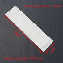 Rectangle CPE Flat Pocket Matte Semi Transparent Watch Strap Packaging Sack Thickened Waterproof Plastic Bags Data Cable Headphone Storage Bag 15x5cm 200pcs