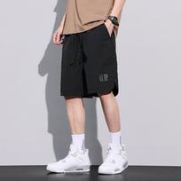 Men's Brick Red Loose Fit Drawstring Waist Quick Dry Casual Shorts M juoda