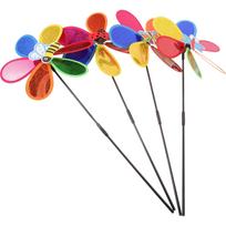 4 vnt. Ornamentas Sodo vėtrungėlės Dekoracija Vejos Spalvinga vėtrungėlė Plastikinis rankinis papuošalas Vaikų scena 65x28cm