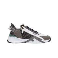 Fendi Flow Ff Žakardo ir Odiniai Kedai Pilki UK 8