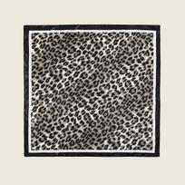 90*90cm Satino kvadratinė skara Moteriška leopardo rašto skara Plaukų apdangalas Šilko pojūtis Satino kaklaskarė Plaukų juosta Klasika Leopardinė bandana 90x90cm
