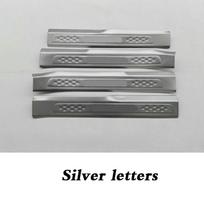 For VW Volkswagen Touran L 2016 2017 2018   Styling Cover Pedal Door Sill Scuff Plate Cover Inner Built Threshold Parts Silver Letter