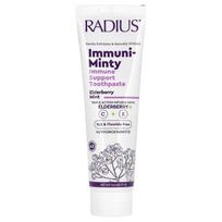 RADIUS, Immuni-Minty, Imunitetą stiprinanti dantų pasta, šeivamedžio uogų ir mėtų skonio, 2,5 oz (71 g)
