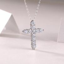 Moissanite Dia 3.0mm 1.1CT Woman Pendant Sier Necklace for Women Chains Party Bridal Fine Jewelry 925sterling Silver Necklace 45cm&1.1CT VVSI1 3.0mm