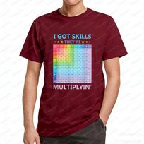 Math Lover Fan Tee Rainbow Multiplication Chart Printed T-shirt Teacher Gift Tops Funny Summer Casual Fashion Men's Clothing S įvairiaspalvis
