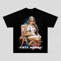 Tate McRae Think Later Album Graphic T Shirt Greedy Pop Music Lips Chair 2026 Summer New Unisex Women Pop Music Cotton Y2K Tshirt M