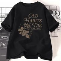 Old Habits Die Screaming T Shirt Women The Tortured Poets DepartUnisext Ttpd Slower Tshirt Short Sleeve Graphic T Shirts Summer S
