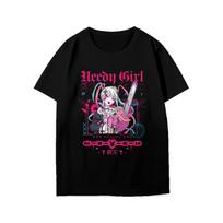 The Anchor Girl Heavily Relies on the Surrounding Short Sleeved Tshirt Anime Loose Cute Fashion Brand Animation Short Sleeved S