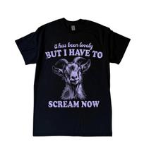 Retro Funny Goat I Have To Scream Now 90's Graphic Shirt, Vintage Washed 90s Tee S įvairiaspalvis