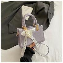 Summer new women's bag Korean version niche high value fashion simple commuter small bag women messenger small square bag violetinė