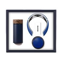 Luxury Gift Set: Insulated Mug, Neck Massager & Bluetooth Speaker mėlyna