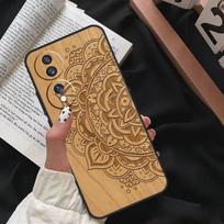 Mandala Floral Wood Case For Honor 90 Lite Magic 5 Pro 70 50 10 Honor X8 X7 X9 X9a X8a X7a X6a 9X 8X Back Cover For Honor 8X