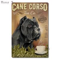 DORA Tin Sign Cane Corso Dog Lovers Custom Year Poster Dog Cane Corso Coffee Company Home Decor Bathroom Metal Sign Home Art Plaque x Inch 20x30cm（7.8x11.8inch）