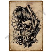 Mfoever  Vintage Home Decor Tin Sign Barber Shop Metal Sign Poster Bar Pub Retro Plaque Haircut and Shave Beard Iron Paintings Art Plates (as the picture,20 x 30cm)