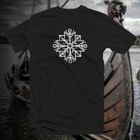 Protection Stave COTTON T-SHIRT Norse Viking Rune Saxon Ward Magic Pagan Symbol Unisex T-Shirt S įvairiaspalvis