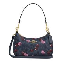 COACH Teri 24 Detachable Shoulder Strap Coated Canvas Crossbody Shoulder Bag Medium Women's Blue mėlyna