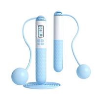 Anti-Skid Ropeless Jump Rope Cordless Digital Skip Rope Counting Skipping Rope  Fitness Accessories mėlyna balta spalva