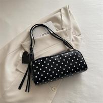 Retro Dot Pu Shoulder Bags for Women Large Capacity Ladies Underarm Bag Korean Style Versatile Portable Girls Pillow Handbags juoda