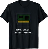 8-Bit Retro Video Game Cartridge Technical Blueprint T-Shirt S įvairiaspalvis