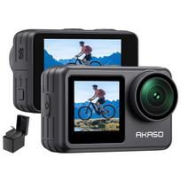 AKASO Brave 7 LE Action IPX7 Waterproof Underwater Image Dual Color External Microphone 1350mAh x2 Action Cam Camera, 4K60FPS, 20MP, (40M Waterproof), juoda