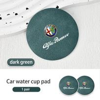 Car Water Cup Holder Anti-slip Pad Badge Interior Accessories For Alfa Romeo 159 Giulietta Giulia 147 Mito 156 159 166 GT