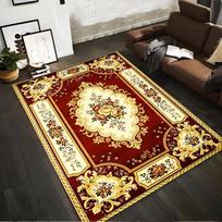 Luxurious Red and Gold Floral Patterned Carpet for Living Room Decor Suitable for use as an anti-slip for living room bedroom sofas 40x60cm( 15x23in )