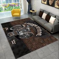 3D Retro Vintažinis Motociklo Plotas Kilimas Didelis, Kilimas Svetainei Miegamajam Sofa Durų Kilimėlis Dekoravimui, Vaikų Žaidimų Neslystantis Grindų Kilimėlis 40cmX60cm