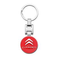 Zinc Alloy Car Key Chain Anti-Lost Keychain With KeyRing For Citroen C3 C5 C5X C4 e-C4 X e-C3 C-Elysee Berlingo C1 C-Crosser C6